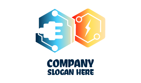 Weißes Plugin-Elektriker-Logo