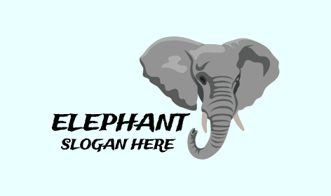 Logo Mit Grauem Elefantengesicht