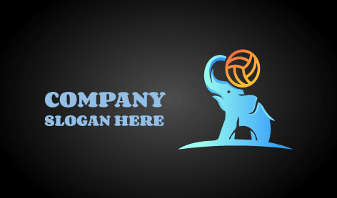 Verspieltes Zirkuselefanten-logo