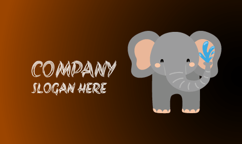 Logo Eines Trinkenden Elefantenbabys