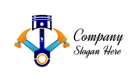 Logo Teknik Piston Biru