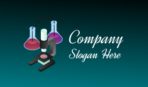 Logo Teknik Mikroskop Abu-abu