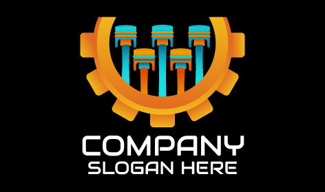 Logo Teknik Roda Gigi Oranye