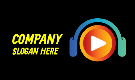 Kreisförmiges Kopfhörer-entertainment-logo
