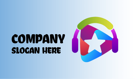 Logo Di Intrattenimento Per Cuffie Colorato