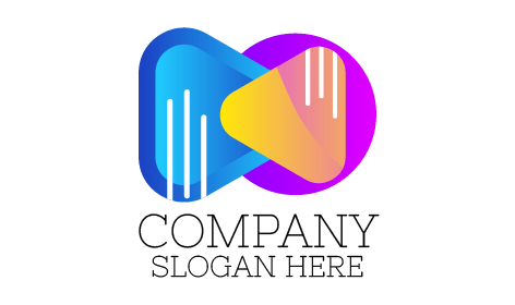 Logotipo De Entretenimiento Del Reproductor Multimedia