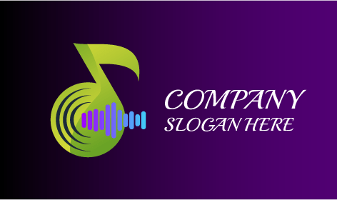 Logo Di Intrattenimento Del Negozio Di Musica Online