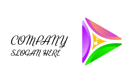 Logotipo De Entretenimiento En Triángulo Amarillo