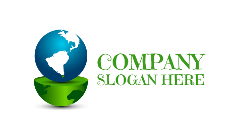 Earth Globe Environmental Logo