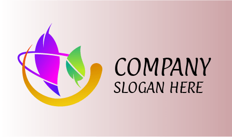 Degrade Yapraklar çevresel Logo