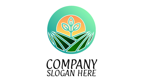 Logotipo De Granja De Plantas Verdes