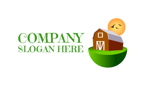 Sleek Barn Hut Farm Logo