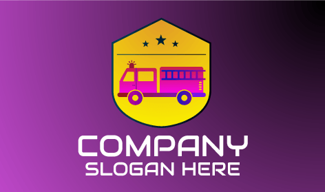 Logo De Feu De Camion D'Insigne De Pompier