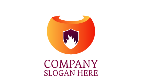 Logo Berkelas Api Putih