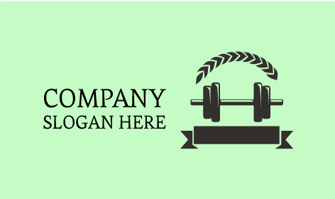 Logotipo De Fitness Con Mancuernas Negras