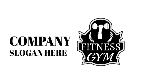 Logotipo De Insignia De Fitness Negro