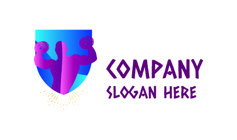 Logotipo Del Campeón De Culturismo Fitness