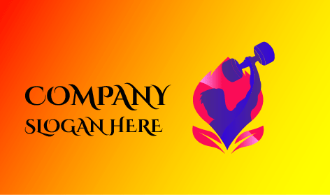 Logotipo De Culturista Entusiasta Del Fitness