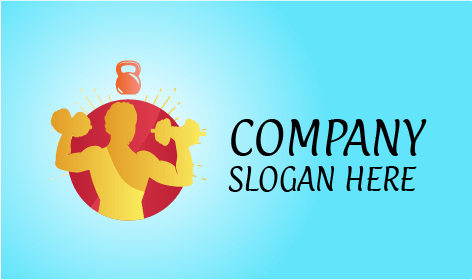 Logotipo De Fitness De Hombre Musculoso y Flexible