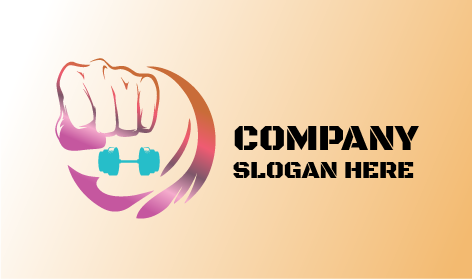 Logotipo De Fitness Con Golpe De Mano