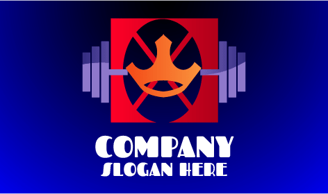 Logotipo De Fitness Con Barra Pesada