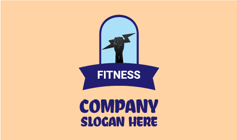 Logotipo De Fitness De Levantamiento De Pesas Pesado