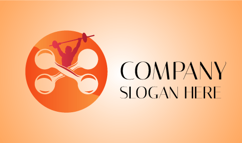 Logotipo De Fitness Con Barra De Levantamiento