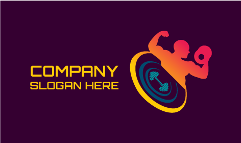 Logotipo De Fitness De Hombre Musculoso