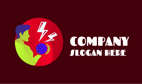 Logotipo De Fitness De Levantador De Pesas Morado