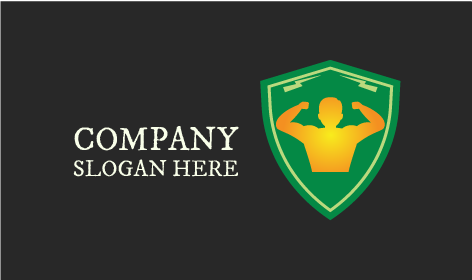 Logotipo De Fitness De Hombre Escudo