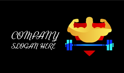 Logotipo De Fitness Con Barra Brillante