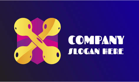 Logotipo De Fitness Con Mancuernas Amarillas