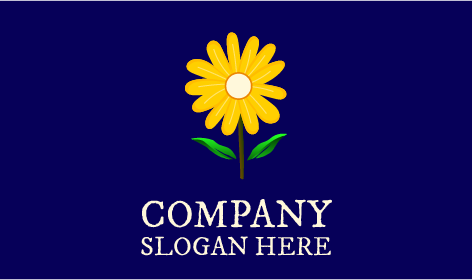 Logo Con Fiore Di Margherita Giallo Brillante