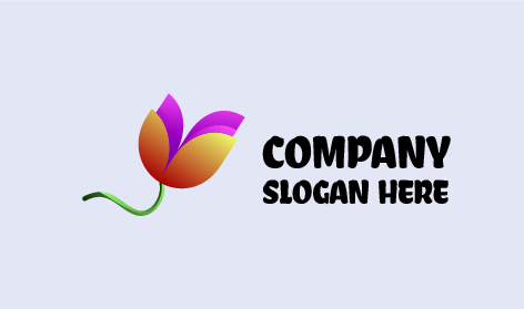 Logotipo De Flor Con Alas De Pájaro Delicadas