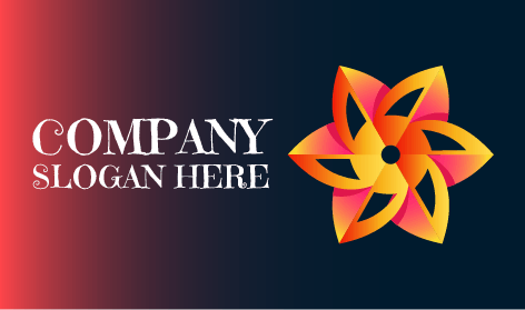 Logo De Fleur En Spirale Orange