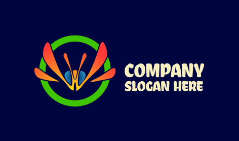 Logotipo De Mosca De Ojos Azules