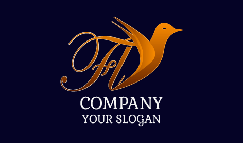 Logotipo De Mosca Con Texto En Bronce