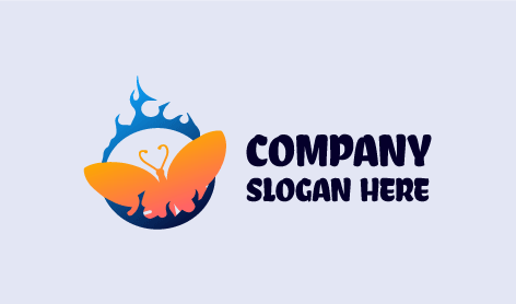 Logotipo Circular De La Mosca En Llama