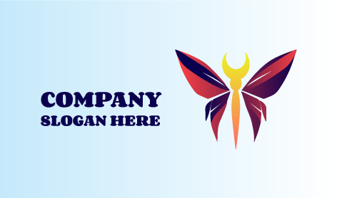 Logotipo De La Mosca Con Forma De Media Luna