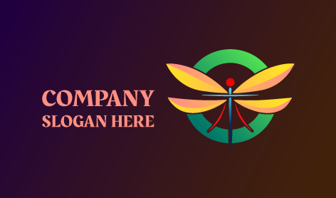 Logotipo De Mosca Con Patas De Color Rojo Oscuro