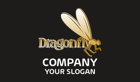 Logotipo De La Mosca De La Hoja De Bronce