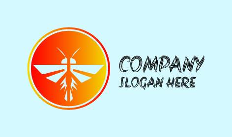 Logotipo Geométrico Circular de la Mosca