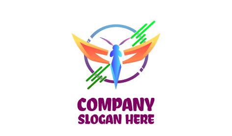 Logotipo De Mosca Revoloteando Con Gracia