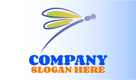 Modern Flying Dragonfly Logo