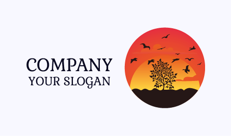 Logotipo De La Mosca Del Bosque Naranja