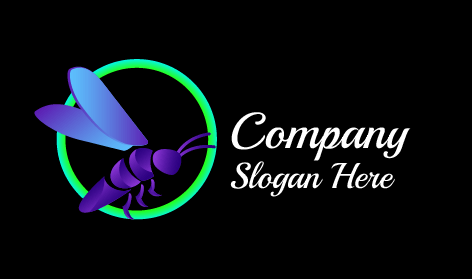 Logotipo de Mosca Morada Brillante