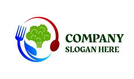Logo Makanan Brokoli Hijau