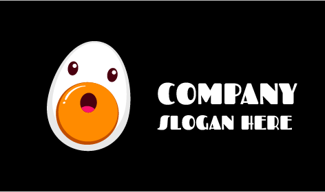 Logo Für Lebensmittel Mit Offenem Mund Und Ei
