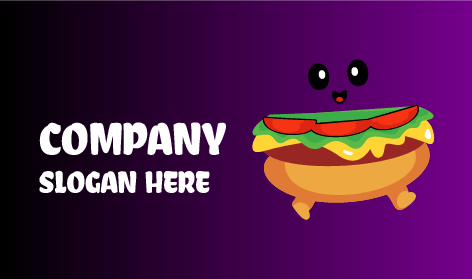 Logotipo De Comida De Hambúrguer Em Execução