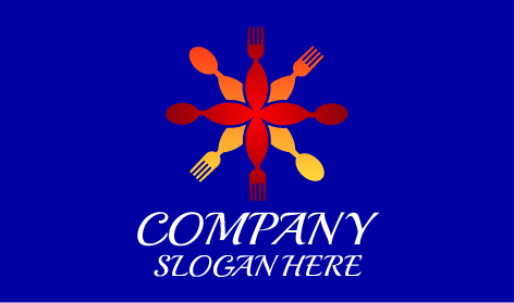 Logo De Vaisselle En Forme De Fleur